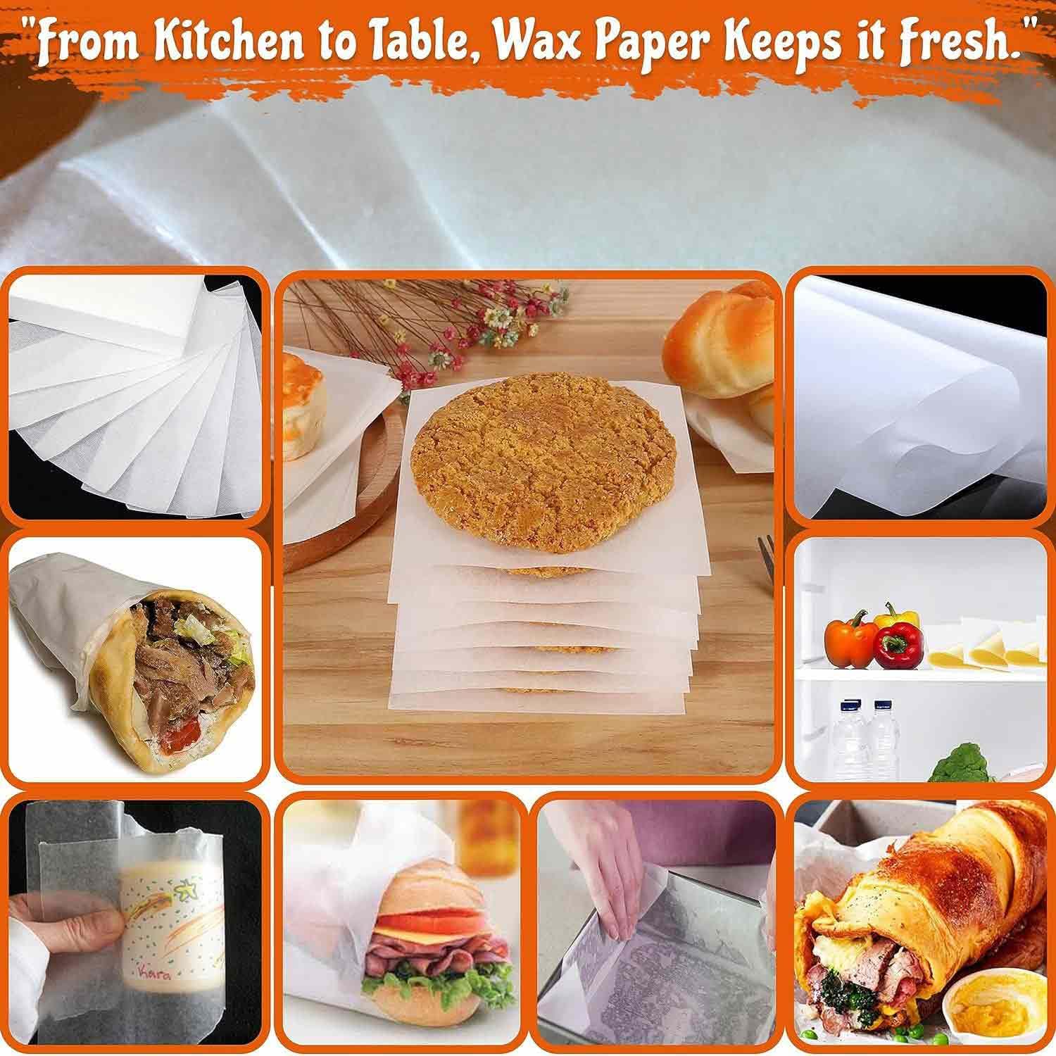 Anchara Butter Paper Sheet Baking & Cooking Paper Baking, Cooking, Wrapping Paper Sheet, Off White (Size 9.5 X 9.5 Inch) (Pack O